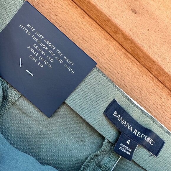 Banana Republic Sage Green Sloan Legging Bi-Stretch Ankle Pants Size 4 NWT - Picture 6 of 16
